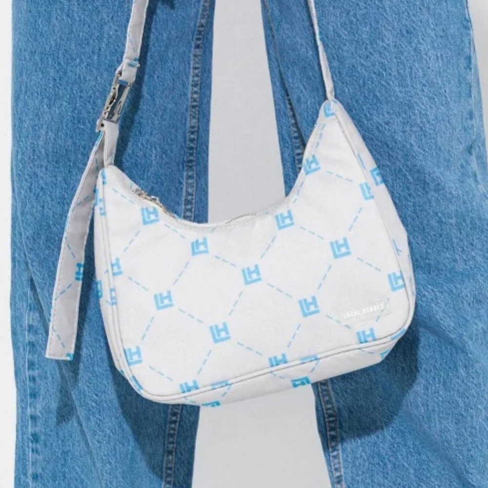 Sale LOCAL😺 HEROES LH Monogram Shoulder Bag in Blue / Off White